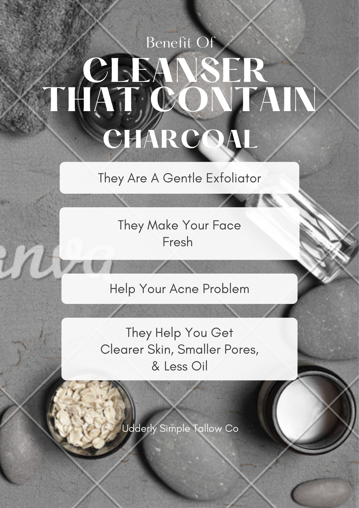 Activated Charcoal Tallow Face Cleansing Balm